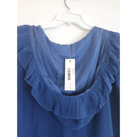 Wink Revolve "Kasey" Navy Blue 100% Silk Tulle Hooded A-Line Dress size X Small - Picture 5 of 9